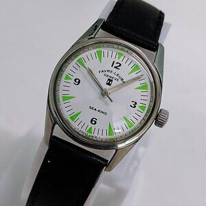 Vintage Favre-Leuba Geneve Sea-King Swiss 17-Jewel Boy Size 1977 Made Wristwatch